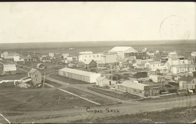 Aerial view of early Cupar